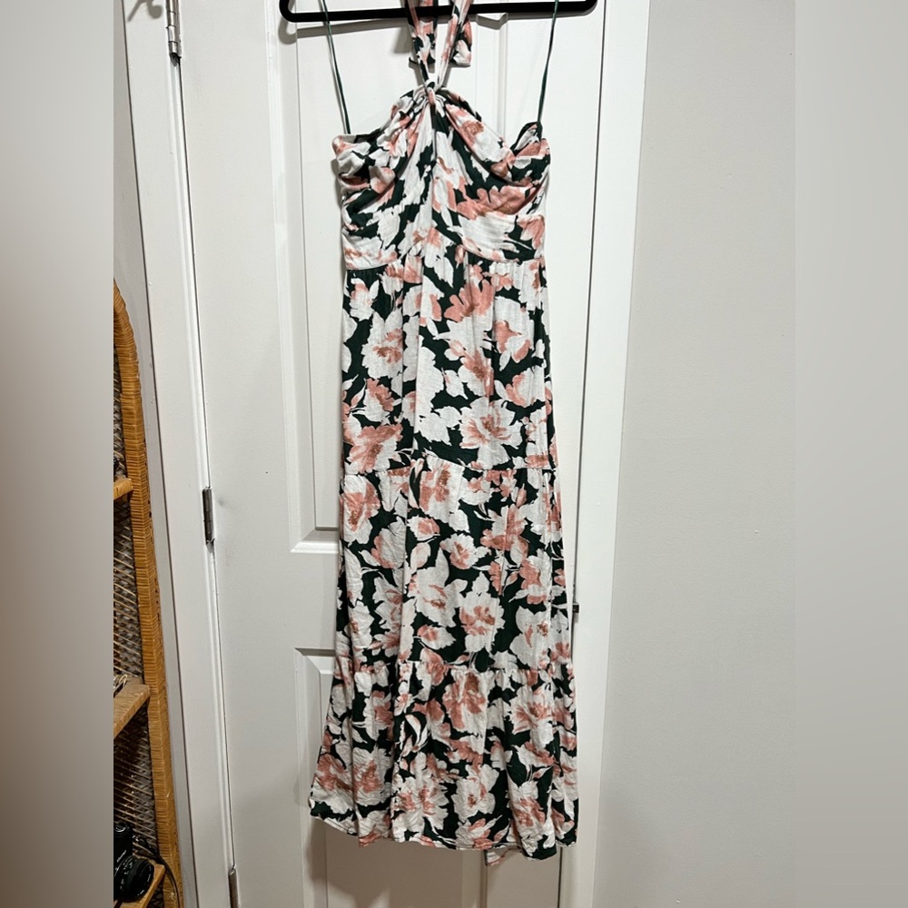 Abercrombie Midi Dress with Neck Tie